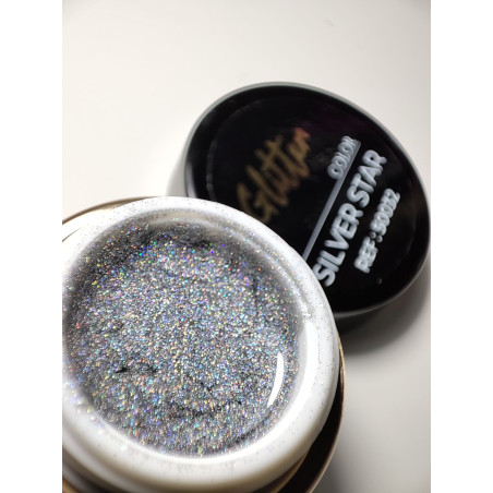 Pot ouvert avec le Gel couleur Silver Star