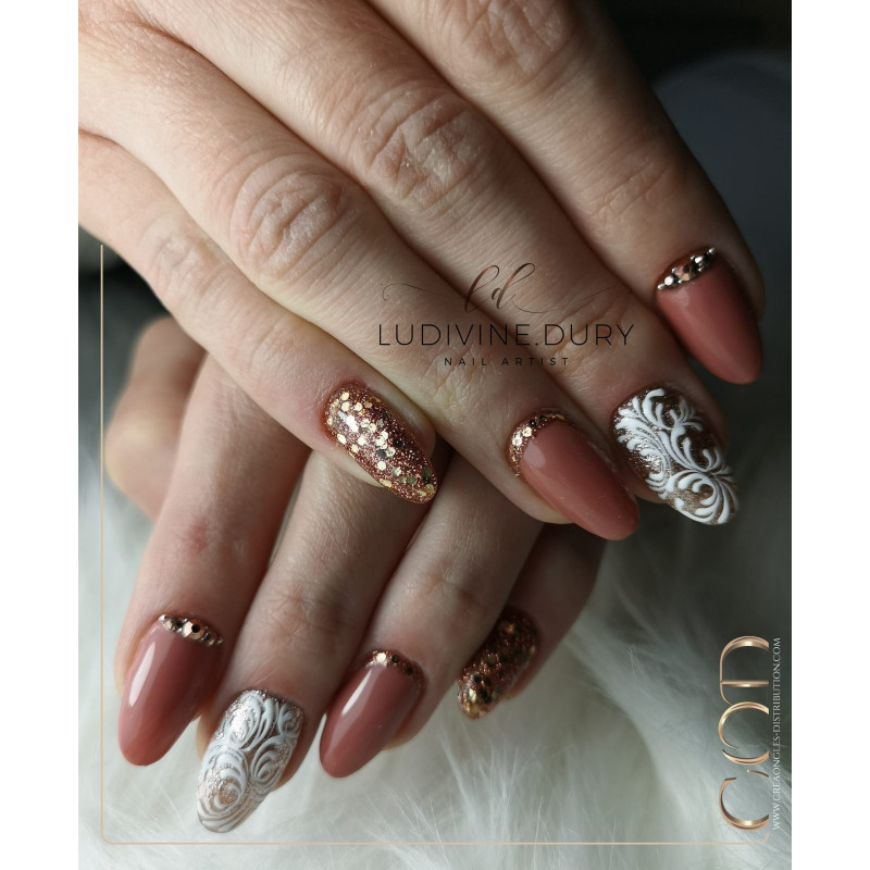 Mountain peak fait avec le Glitter Shine rose Gold 