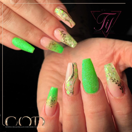 Square fait avec les Glitter Néon Green Square fait avec les Glitter Néon Green
