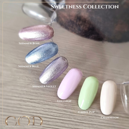Nuancier fait avec le Gel couleur Chamallow