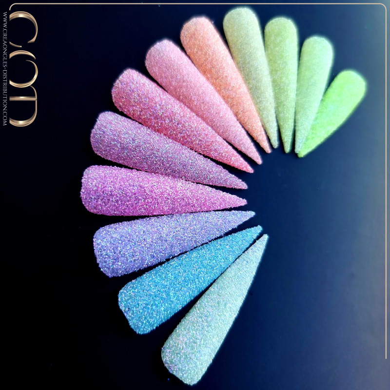 Nuancier de pop-it fait avec le Glitter Fine Pops