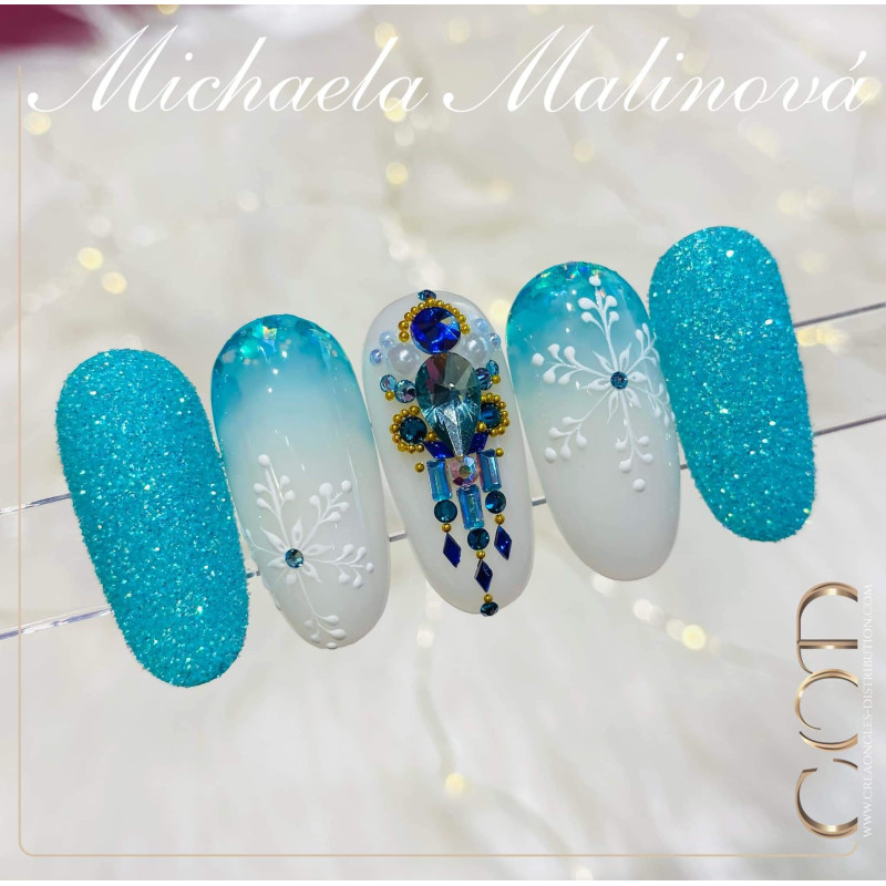 Capsules réalisées avec le Glitter Turquoise