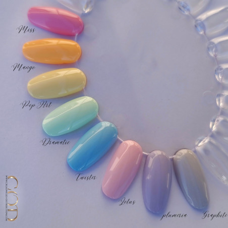Nuancier fait avec le Gel couleur Twister