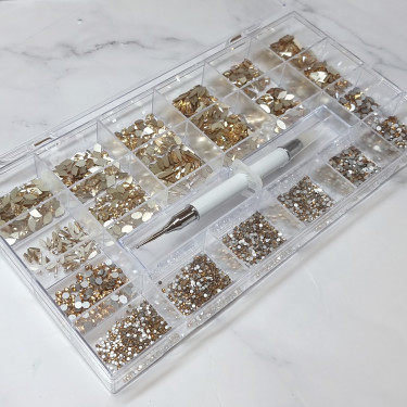Box Luxury Strass Golden...