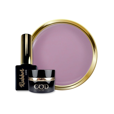 Pot, flacon et pastille de Rubber Base Candy Violet