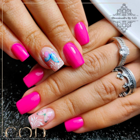 Square fait avec le Gel couleur Paradisiac