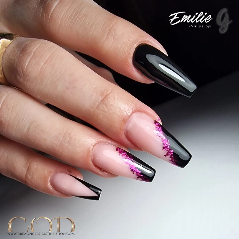 Square fait avec le Flakes Fuchsia 