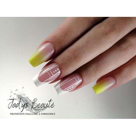 French fait avec le Gel couleur Tropical Sun