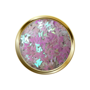Pastille de Butterfly White Glitter