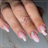 Nail art fait avec le Gel couleur Pinky Gold