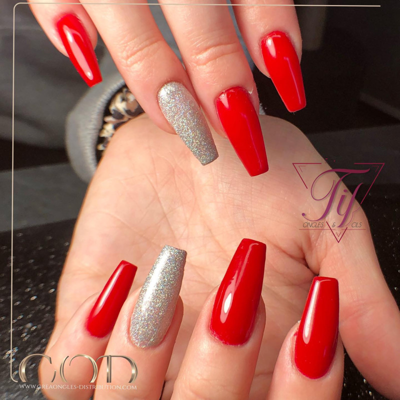 Square fait avec le Gel couleur Silver Star