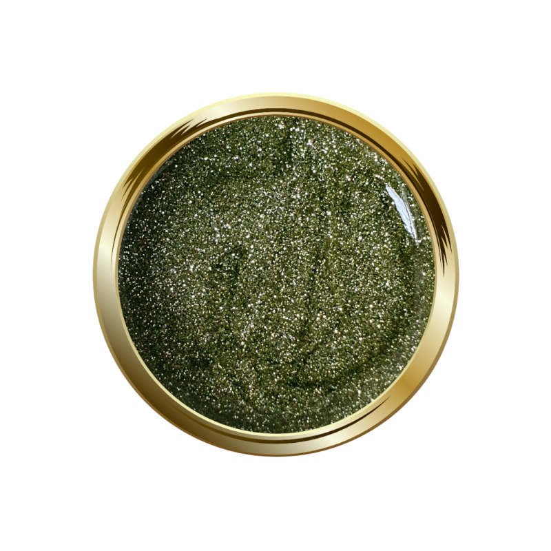 Pastille de Gel Couleur Glitter Kaki