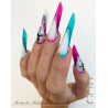 Stiletto fait avec le Gel couleur Hawaii