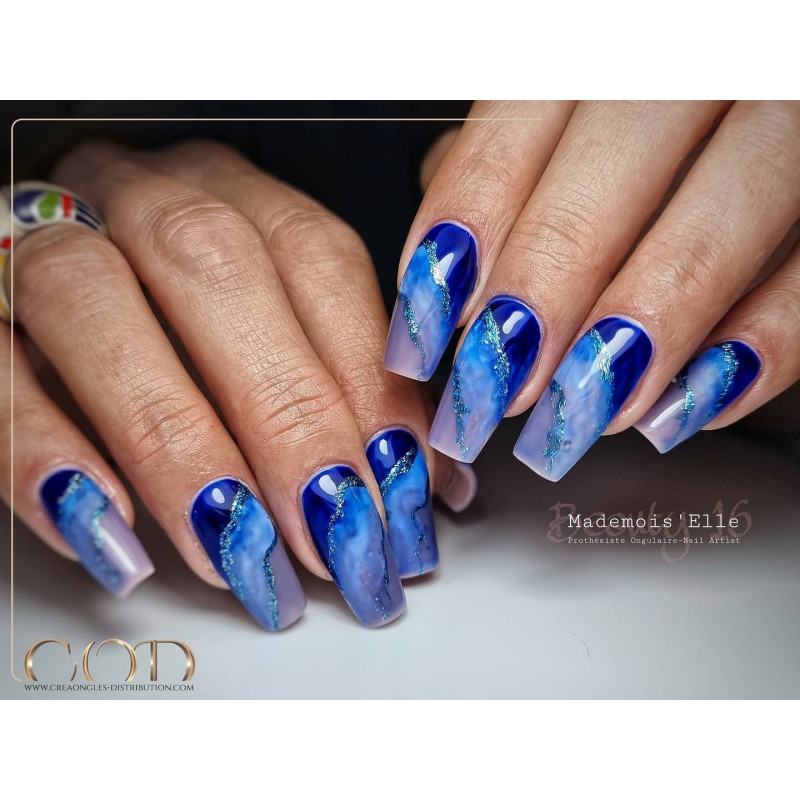 Effet vague fait avec le My Color Blue Glass