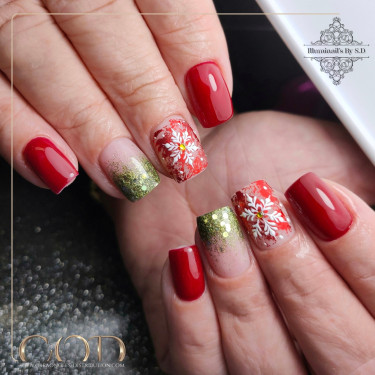 Square fait avec le Glitter Shine Kaki