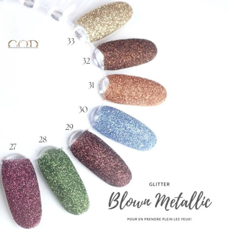 Nuancier fait avec le Glitter Blown Metallic 31 Nuancier fait avec le Glitter Blown Metallic 31