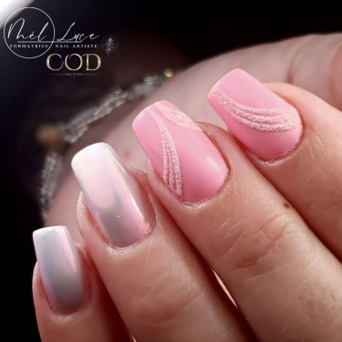 Color Mermaid Pastel rosa