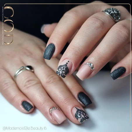 Square avec les Glitter Holoblack Square avec les Glitter Holoblack