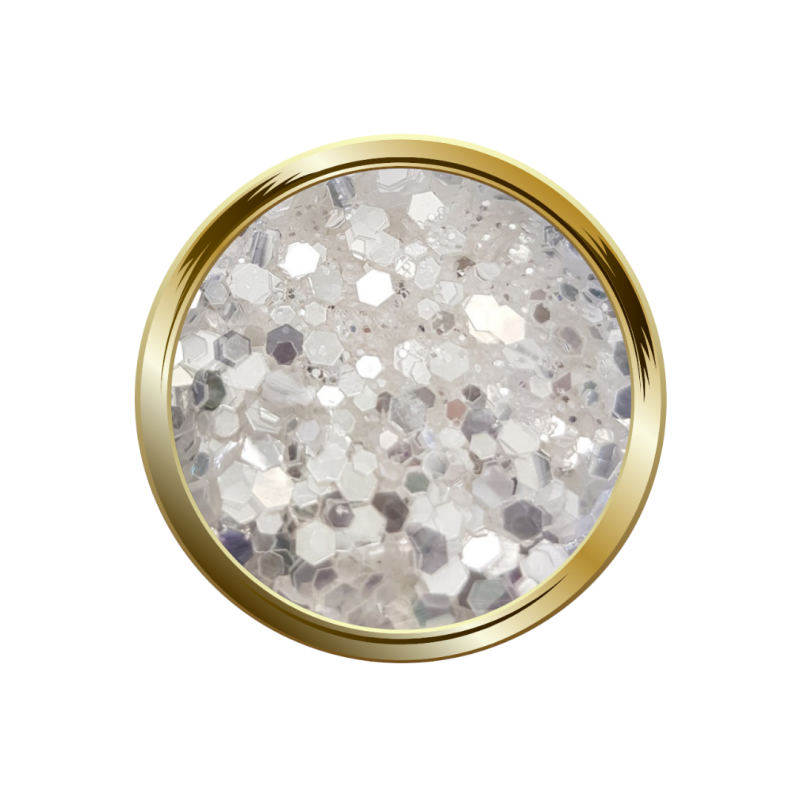 Pot d'Effet Glitter 01 blanc argenté métallique