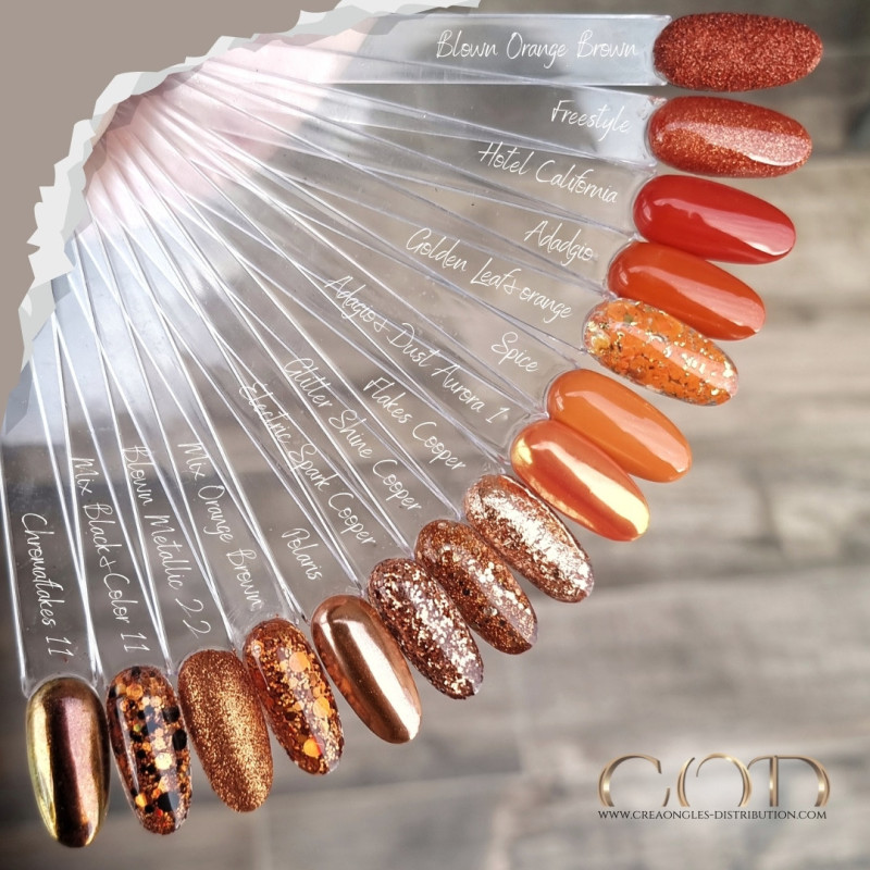 Nuancier fait avec le Glitter Shine Cooper