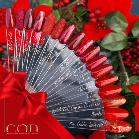 Nuancier avec les Glitter Satin Red Nuancier avec les Glitter Satin Red