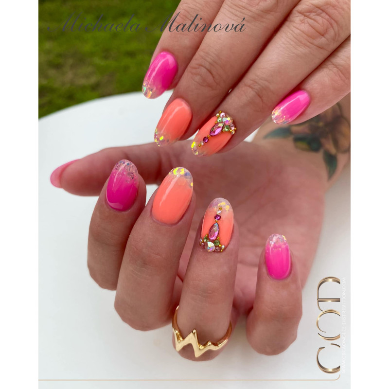 Rounded fait avec le Builder Color neon corail