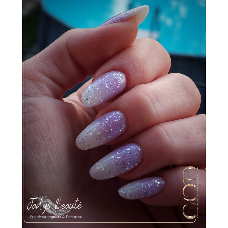 Square fait avec le Shimmer Milky violet