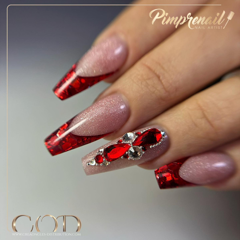 Pose artistique d'Acrygel Glitter Cover Rose