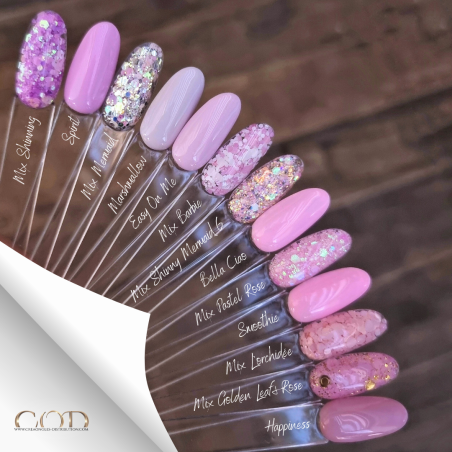 Nuancier avec le Mix pastel rose 