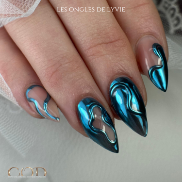 Mountain peak fait avec le Pigment Chrome Celeste