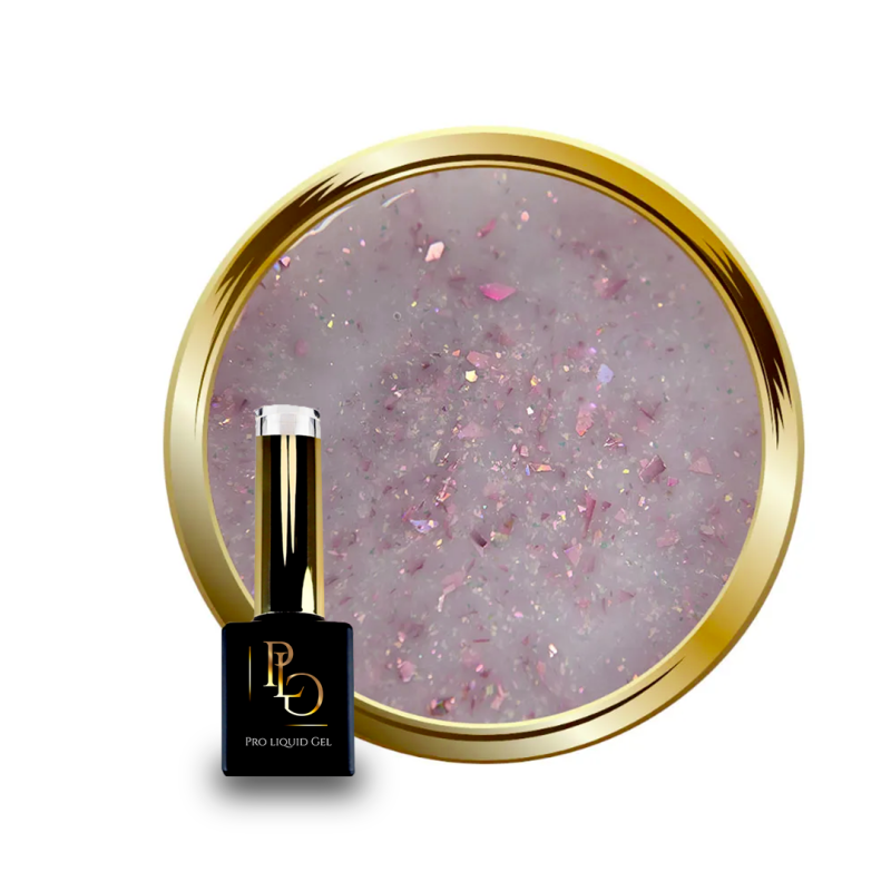 Flacon et pastille du Pro Liquid Gel Shimmer Fairy Pink