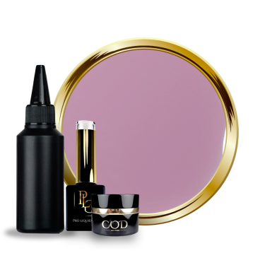 Flacon, pot, recharge et pastille de Pro Liquid Gel Amber Pink