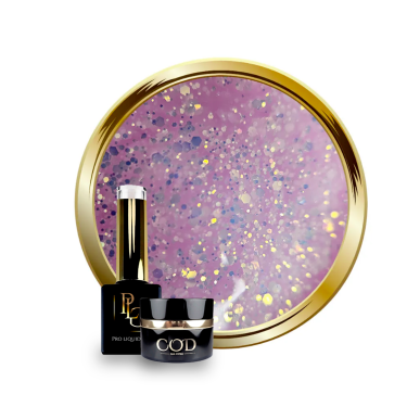 Flacon, pot et pastille du Pro Liquid Gel Shimmer Pastel Rose