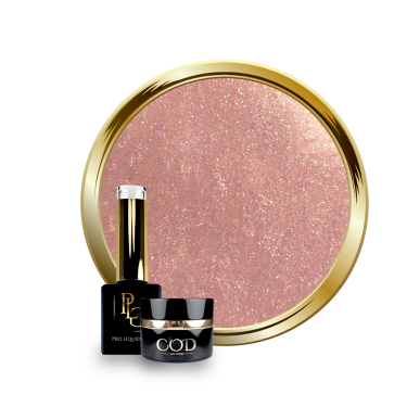 Flacon, pot et pastille du Pro Liquid Gel Pearl Toffee