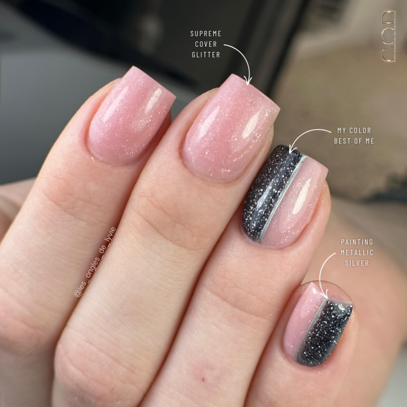 Pose renfort avec le Supreme Cover Glitter, le My Color Best Of Me et le Painting Metallic Silver