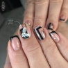 Pose en renfort avec le Supreme Cover Natural et le Art Line Black en nail art