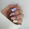 Pose d'ongles avec le vsp violet, un lila pastel et le vanilla, un jaune pastel de la collection Sweet macaron