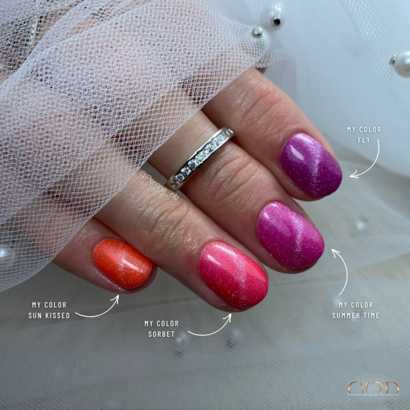 Pose d'ongles avec vsp sorbet - Rainbow Collection