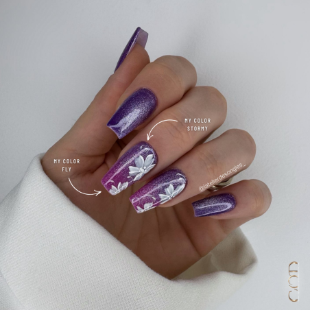 Pose d'ongles avec le vsp Stormy de la Rainbow Collection