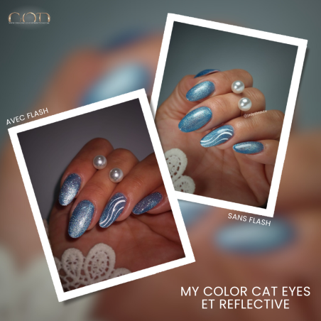 Pose d'ongles avec le vsp Azur de la Rainbow Collection