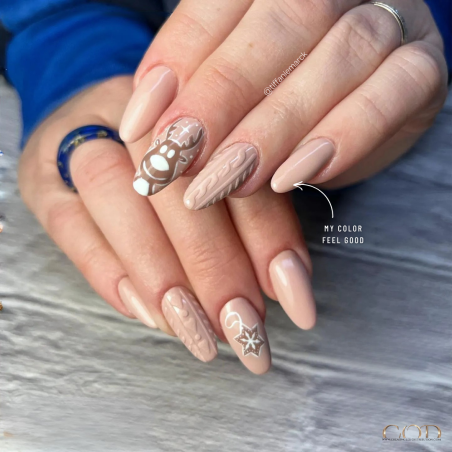 Pose en amande nude beige avec le My Color Feel Good