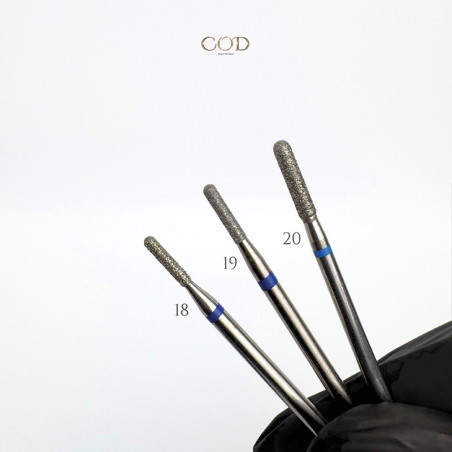 Comparatif des tailles dont l'Embout diamant N°20