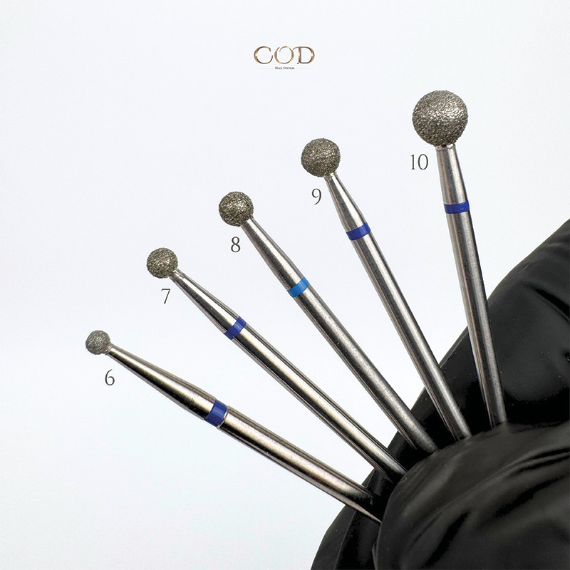 Comparatif des tailles dont l'Embout diamant N°9