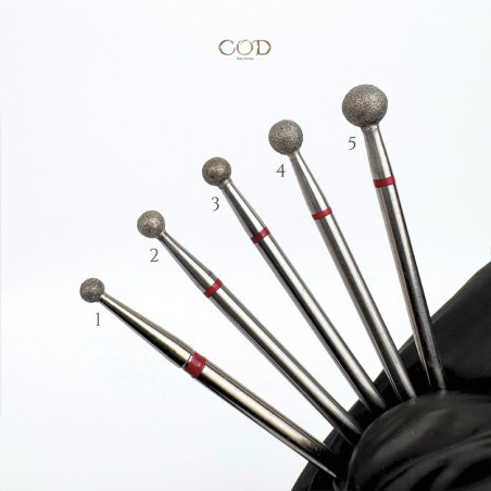 Comparatif des tailles dont l'Embout diamant N°5