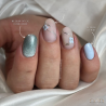 Pose ovale avec le My Color Cloud Caress, le gel Easy Pinky White et le My Color Icy Mint