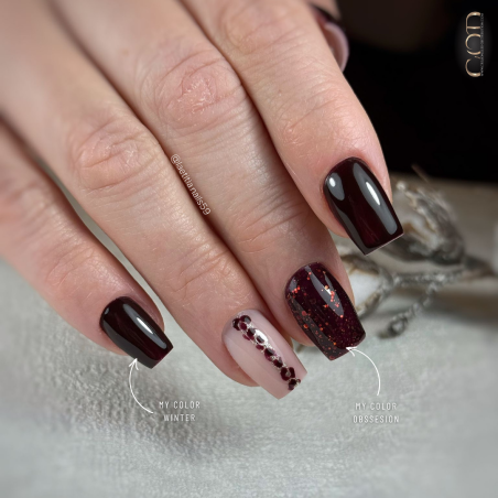 Pose coffin courte avec le My Color Winter, Obsession et le Easy Cover Nude