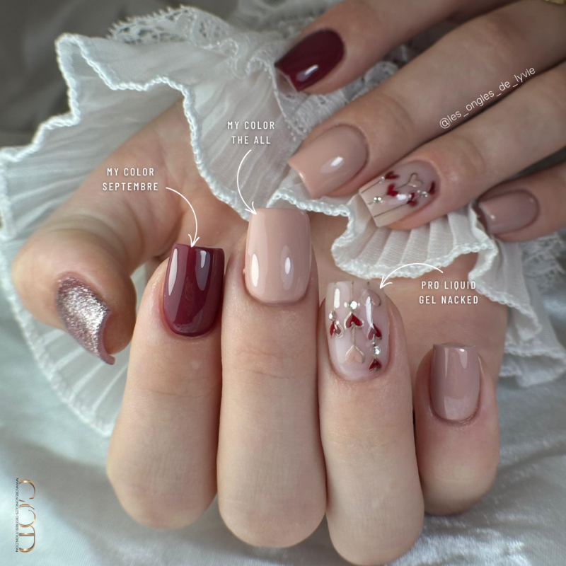 Pose carrée avec le My Color Septembre, The All et le PLG Nacked