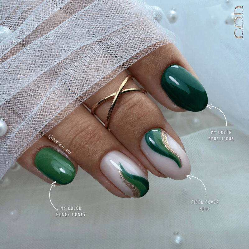 Pose amandes avec le My Color Money Money et Rebellious et le Fiber Cover Nude