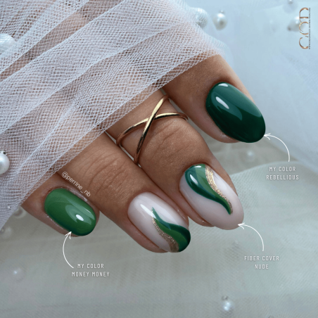 Pose amandes avec le My Color Money Money et Rebellious et le Fiber Cover Nude