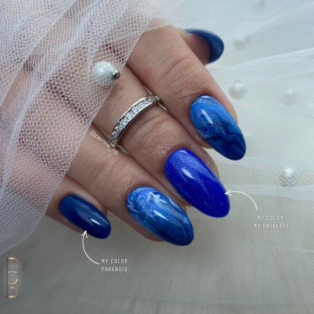 Pose d'ongle amande avec le vsp My Universe et paranoid